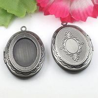 Wholesale Antique Silver Vintage Charms Locket Pendants Dispensing Doming Cameos Victorian Style DIY Jewelry A