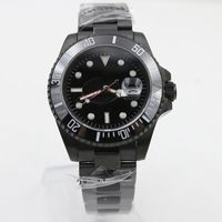 Wholesale Factory A Luxury Wristwatch Stainless Steel Bracelet PVD Coating Ceramic Black Dial MM Mechanical Men Watches