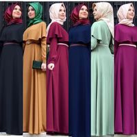 Wholesale 2018 Muslim Abaya Dress Women Fashion Islamic Arabic Long Hijab Dress Black Simple Clothing Traditional Abaya Muslim Colors
