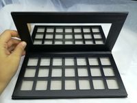Wholesale DIY eyeshadow hole white and black paper palette to fill the color from glitter shimmer and matte accept print your logo