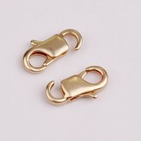 Wholesale vekeklee hot new matte gold brass material mm jewelry hook metal lobster clasp for bracelet necklace YSH5152 drop shipping