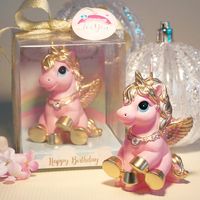 Wholesale Mini Unicorn Model Art Cake Candle for Wedding Party Children Baby Birthday Candles Decor Pink Pony Candles Party Gifts