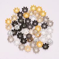 Wholesale 100pcs mm Silver Lotus Flower Metal Loose Spacer Bead Caps Cone End Beads Cap Filigree For DIY Jewelry Finding Making