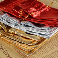 Wholesale Gold And Silver Cloth Bag Red Gold Cloth Bundle Pocket Dressing Jewellery Jewelry Gift Drawstring Bag Acceptance Packing Bags la10 k1