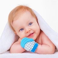 Wholesale Fashion DHL Silicone Teether Baby Pacifier Glove Teething Glove Newborn Nursing Mittens Teether Chewable Nursing Beads for Infant Baby