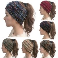Wholesale Women Knitted Cable Headband Winter Headwrap Hairband Crochet Turban Head Band Wrap Colorful Ear Warmer Trendy Letter Hair Accessories