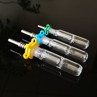 Wholesale Hot Sale mm mm mm Joint Nector Collector Kits Straw Mini Small NC Kit With Titanium Nail Plastic Keck Clips
