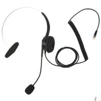 Wholesale Freeshipping Hot Pin Call Center Corded Operator Telephone Headset Adjustable Headband Monaural Headphone