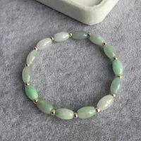 Wholesale Natural jade road through the bracelet ice tie seed hand string genuine jade silver bead partition men and women
