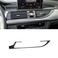 Wholesale Car Front Air Outlet Trim For Audi A6 C7 A7 LHD Carbon Fiber AC Air Vents Frame Decoration Cover Stickers