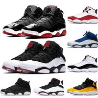 Wholesale Fashion s Six Rings Men Basketball Shoes Bred Concord Matte Silver Taxi White University Red Mens Trainers Sports Sneakers Size