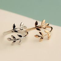 Wholesale Fashion Gold Silver Rose Color Tree Branch Leaves Open Ring for Women Wedding Rings Adjustable Knuckle Finger Jewelry