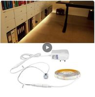 Wholesale LED Cabinet Light Led Strip Dimmable Touch Switch Kitchen Wardrobe Cupboard Closet Desk Lamp Ribbon Tape EU Power Adapter V