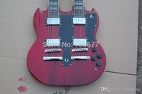 Wholesale Hot Sale High Quality Strings Double Neck Custom Shop Wine Red SG Electric Guitar