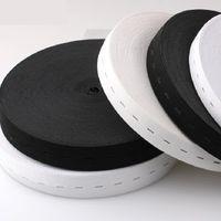 Wholesale Craft DIY Sewing Accessories Button Hole Knit Elastic Band Ribbon Tape mm cm Wide White Black Thread Elastic Webbing