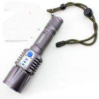Wholesale Powerful flashlight with USB charging outlet outdoor and camping rechargeable mulfunction glare bright Portable