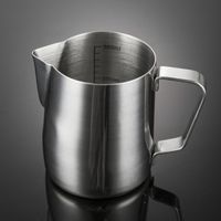 Wholesale 12oz Stainless Steel Milk Frothing Pitcher Cappuccino Pitcher Coffee Mug Pouring Jug Espresso Cup Latte Art Mug