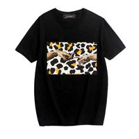 Wholesale 2020 Mens designer luxury t shirt Funny leopard print fashion round neck men s and women s T shirt spring and summer trend hip hop T shirt