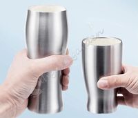 Wholesale 12piece Simple vacuum keep warm cup hight quality stainless steel hot and cold dual use tea cups beer coffee mug ml