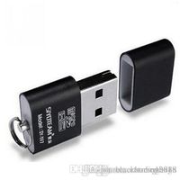 Wholesale HK Portable Mini USB Micro SD TF T Flash Memory Card Reader Adapter Flash Drive SD flash memory Black