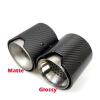 Wholesale 1PCS Real Carbon Fiber Exhaust Pipe Muffler tip For BMW M Performance i i i car accessories