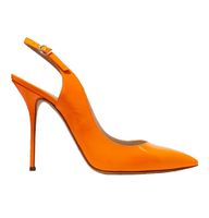 orange evening shoes