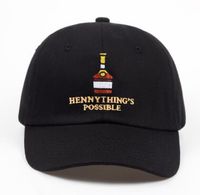 Wholesale 2020 new Henny Wine bottle embroidery Dad Hat men women Baseball Cap adjustable Hip hop snapback cap hats A1