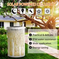 Wholesale New Solar Lantern Lights Outdoor Garden Hanging Lights Metal Pattern Lights Lamp for Patio Outside or Table