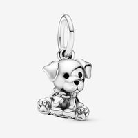 Pug 100% 925 sterling Silver lovely Animal Pug Dog Head charm Beads Fit donne braccialetti e collane fai da te gioielli 