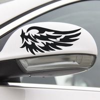 1 Pair Car Stickers Rearview Mirror Reflective Stickers Fire Wings Stickers