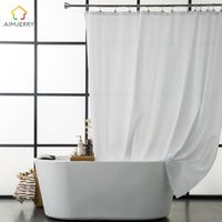 Il Nuovo Disegno Aimjerry Poliestere Impermeabile Del Tessuto Bagno Bianco Shower Curtain Ecologici Tende London 71 71 Pollici 12 Ganci 2018