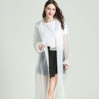Wholesale EVA Raincoat Colors Women Man Waterproof Rain Poncho Clear Transparent Camping Hoodie Rainwear Suit LJJO7850