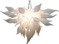 Wholesale Modern White Lamps Murano Chandelierd Light China Supplier Hand Blown Glass Chandelier for Art Decor LED Bulbs