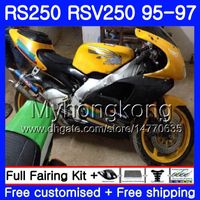 Wholesale Body For Aprilia RS RSV250 RS250 bodwork HM RSV250RR RS250R RSV RR RS Yellow black Fairing