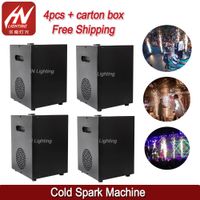 Wholesale 4pcs Stage lighting Indoor w DMX512 Fountain Sparkler Fireworks Cold Spark Machine for Wedding party event Remote Control