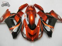 Wholesale Injection Chinese fairings kit for Kawasaki Ninja ZX ZX14R ZX R red golden sport motorcycle fairing bodywork
