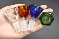 Wholesale Bowl for Glass Bongs Funnel Bowls Pipes Thick slides bong smoking color piece heady wholesalers oil rigs pieces mm mm slide dab