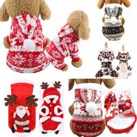 Wholesale Christmas Pet Dog Apparel Clothing Xmas Dress Coats Pet Hoodies For Holiday Party Decoration Clothes Puppy Cats Clothing Xmas WX9