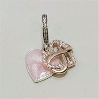 Wholesale 2020 Mother s Day Sterling Silver Sparkling Infinity Heart Dangle Charm Bead Fits European Pandora Style Jewelry Bracelets Necklace