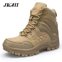 Wholesale JICHI Men s Military boot Combat Mens Chukka Ankle Boot Tactical Big Size Army Boot Male Shoes Safety Motocycle Boots CJ191205