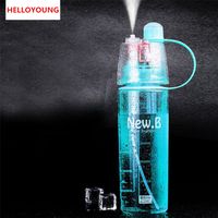 Wholesale Water Bottle Sport Spray Bottle Cycling Outdoor Moisturizing Shaker Transparent Travel Plastic Water Camping Drinkware Hot sales