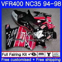 Wholesale Kit For HONDA RVF400R V4 VFR400R HM VFR400 RVF VFR R NC35 Red black stock VFR R Fairing