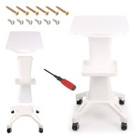 Wholesale Best Wheels ABS Pedestal Rolling Cart Salon Stand Trolley Styling Spa Cart For Fractional RF Facial Lifting Machine Ultrasonic Cavitation