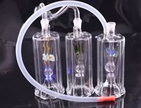 Wholesale 10mm female Mini LED Glass Dab oil Rig Water Pipes quot inch Portable Oil Hookahs Inline Stereo Perc Recycler Glass water Bongs