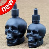 Wholesale vape ml ml ml vape skull eliquid bottles new product skull head glass dropper bottle high quality clear frosted black