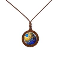 Wholesale Tree Of Life Photo Wood Pendant Necklace Wisdom Tree Dome Glass Necklace Fashion Tree Jewelry For Best Friend Women Accessories