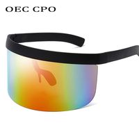 Wholesale OEC CPO Fashion Sunglasses Women Men Brand Design Goggle Sun Glasses Big Frame Shield Visor Men Windproof GlassesL148