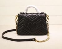 Wholesale Black High Quality Hot Ladies Fashion Handbag Retro Print Shoulder Bag Chain Messenger Bag Women