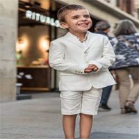 Wholesale Men s Suits Blazers Set Summer Children s Cotton And Linen Baby Boy Clothes Short Pants Gentleman Suit For Weddings Formal