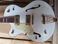 Wholesale G6136hollow jazz thick body left hand electric guitar with white body edge